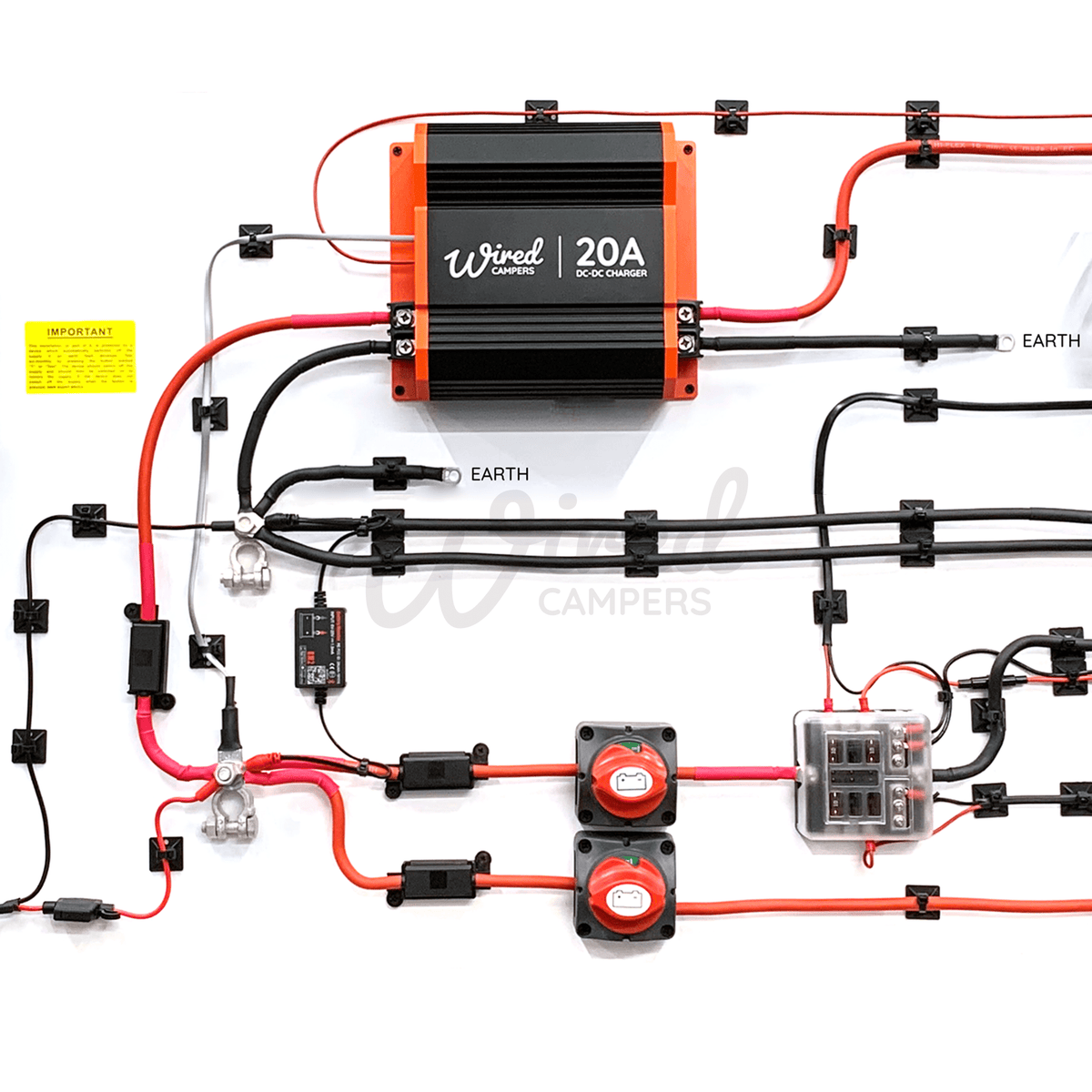 20A DC-DC & 12V Accessory Complete Camper Van Kit