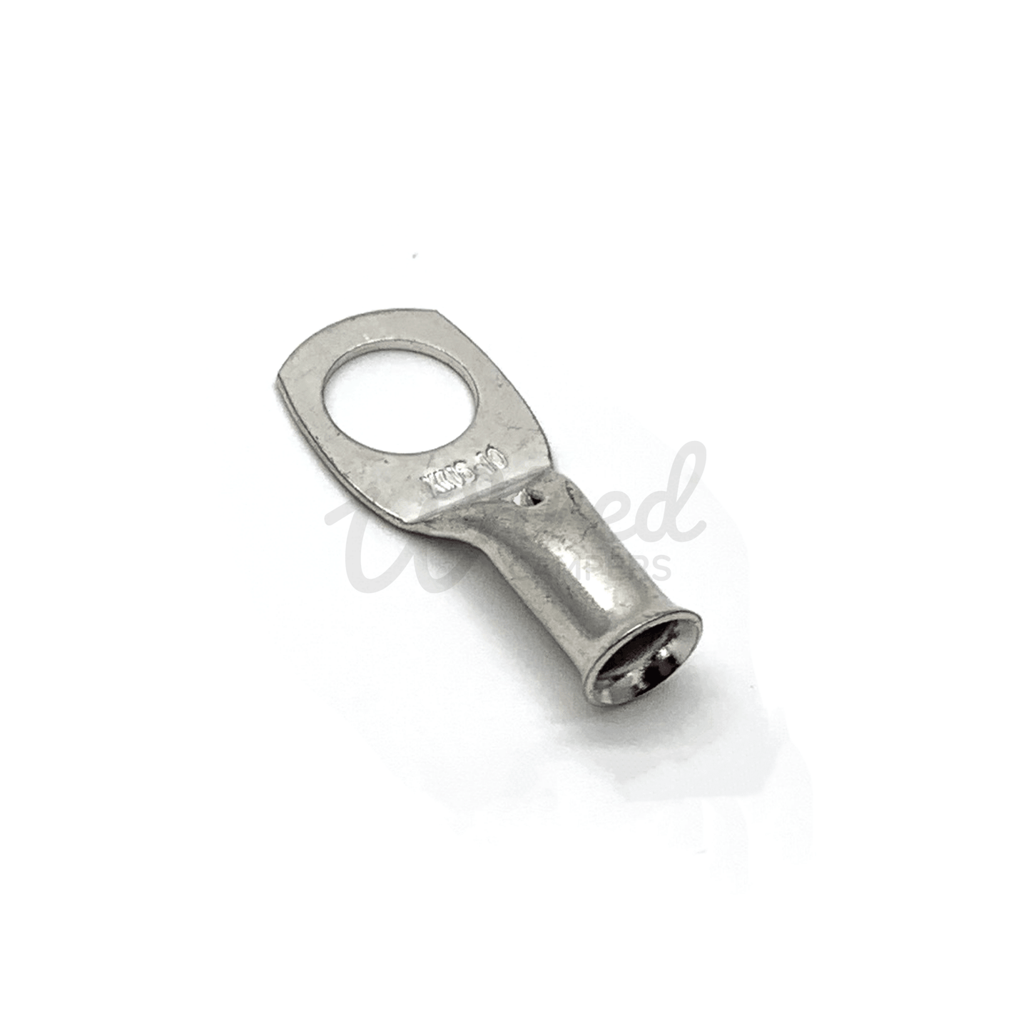 10 Pack - Copper Tube Crimp Ring Terminals 16mm² Cable Entry - 6mm/8mm/10mm/12mm Hole - Wired Campers Limited