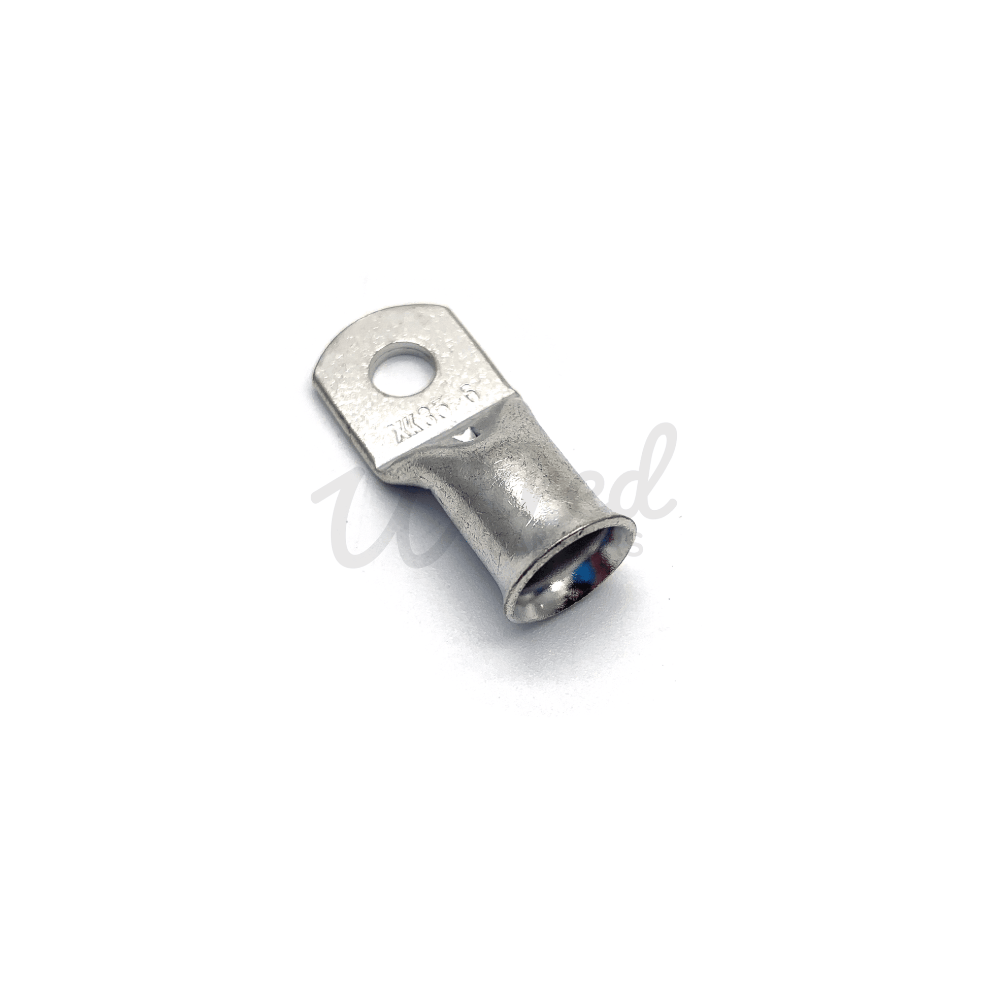 10 Pack - Copper Tube Crimp Ring Terminals 35mm² Cable Entry - 6mm/8mm/10mm/12mm Hole - Wired Campers Limited