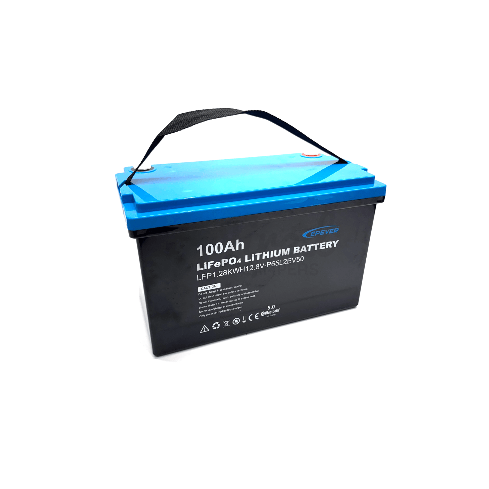 EPEVER 12V 100AH (1280WH) Heated Lithium LiFePO4 Leisure Battery W/Bluetooth - Wired Campers Limited