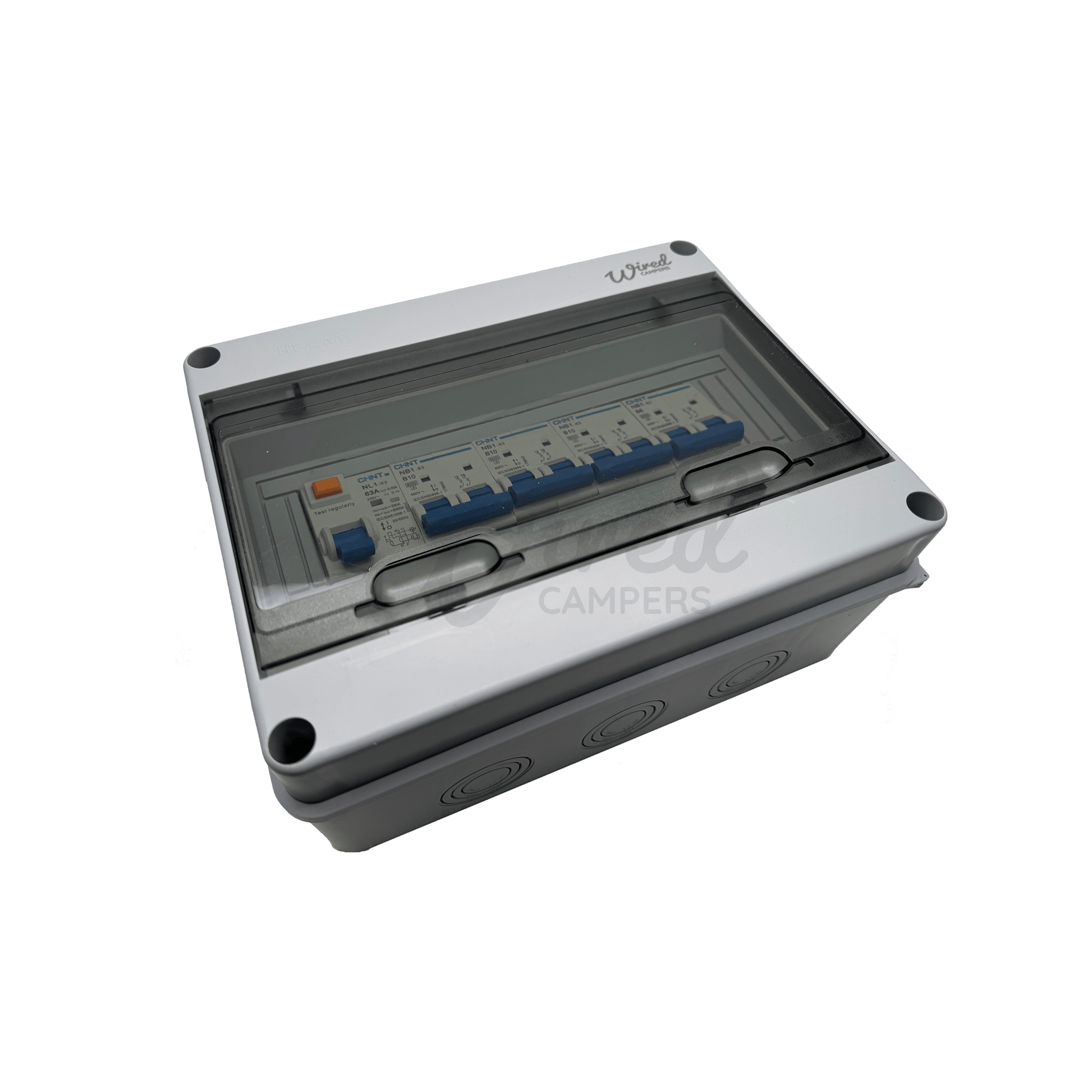 10A/10A/10A/6A Camper Van & Caravan Mains Consumer Unit - Pre Fitted DP RCD/MCB - Wired Campers Limited