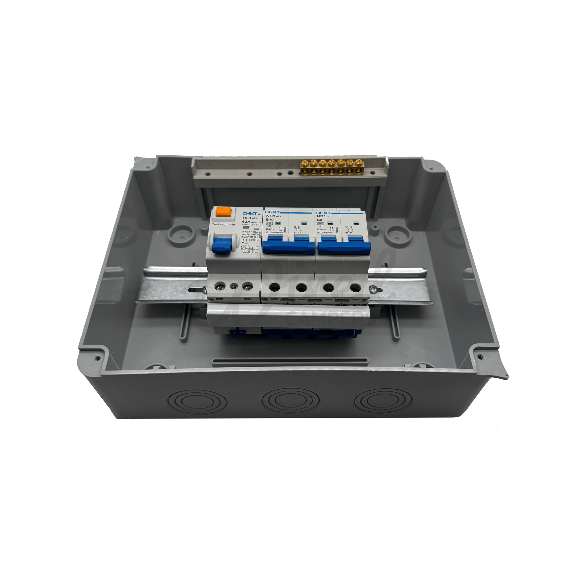 10A/6A Camper Van & Caravan Mains Consumer Unit - Pre Fitted DP RCD/MCB - Wired Campers Limited