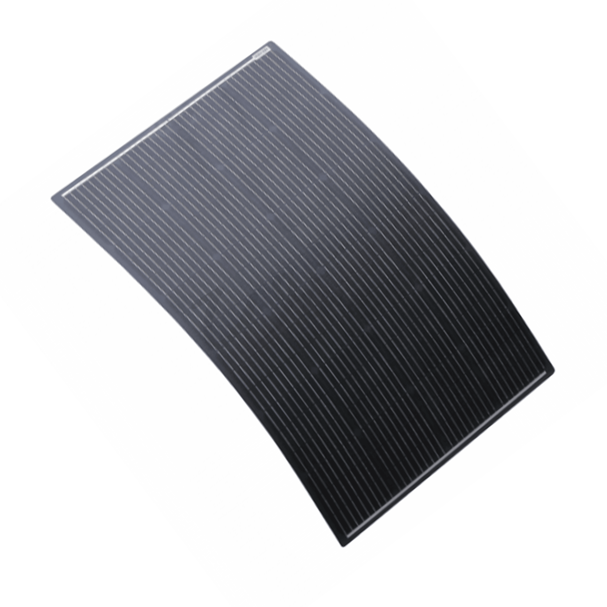 150W Semi Flexible Black Fibreglass EFTE Coated Solar Panel With Rear Hidden Junction Box - Wired Campers Limited