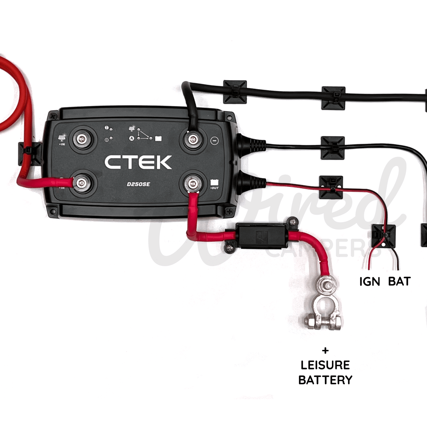 3M/5M/10M CTEK D250SE 20A DC - DC With MPPT Solar Input Battery Charging Kit - Wired Campers Limited