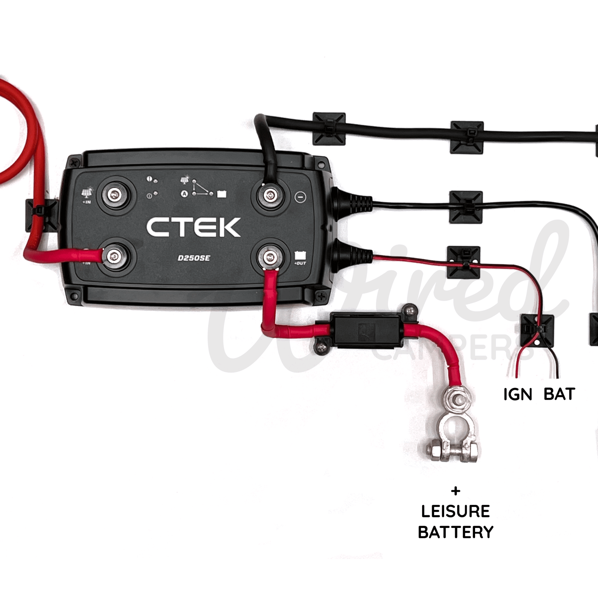 3M/5M/10M CTEK D250SE 20A DC - DC With MPPT Solar Input Battery Charging Kit - Wired Campers Limited