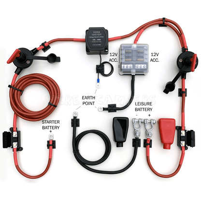 3M/5M/10M High Integrity Voltage Sensitive Split Charge Relay Camper Van Kit - Wired Campers Limited