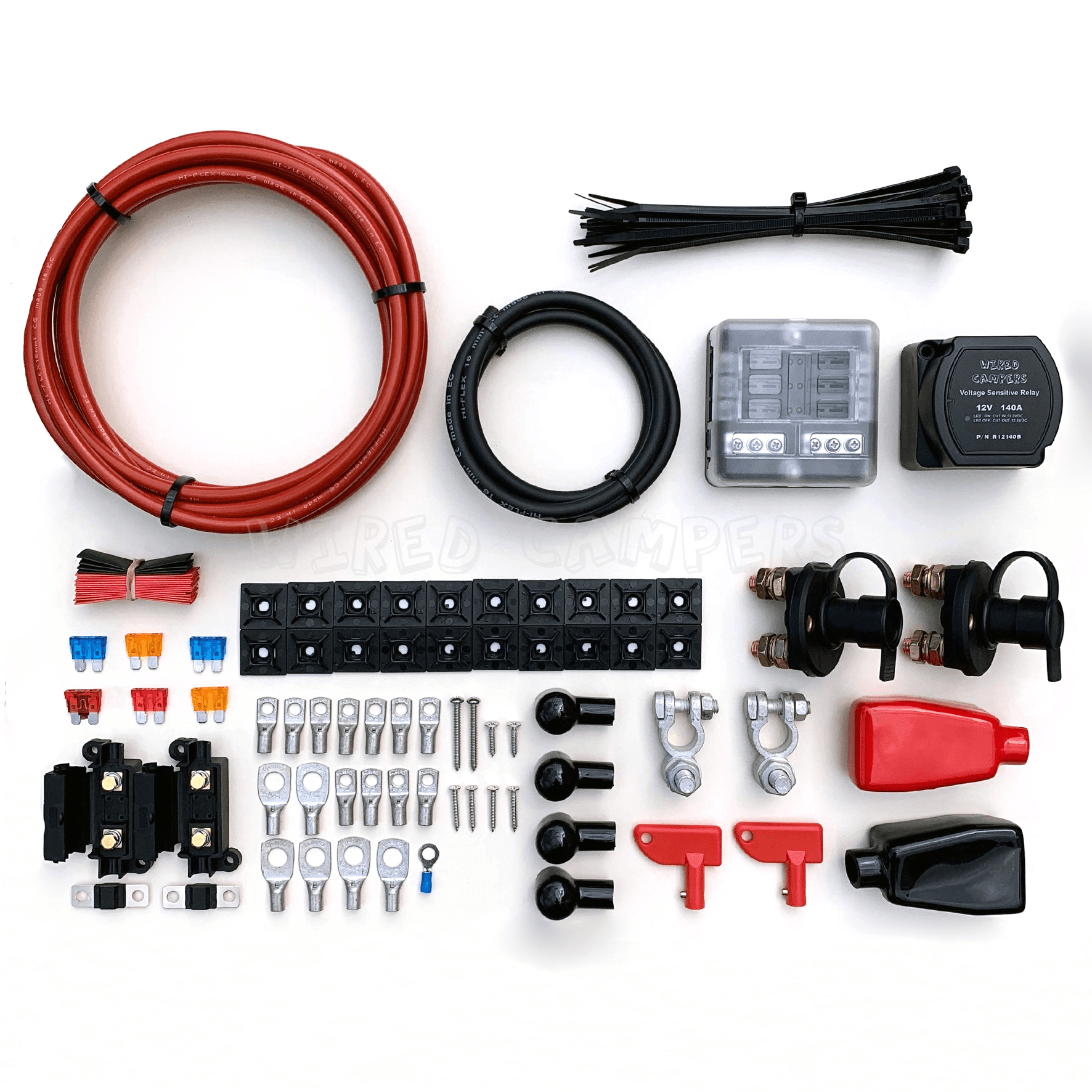 3M/5M/10M High Integrity Voltage Sensitive Split Charge Relay Camper Van Kit - Wired Campers Limited