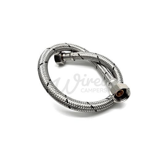 500MM Flexible Stainless Steel EPDM Hose - 1/2" Female BSP Fitting - Wired Campers Limited