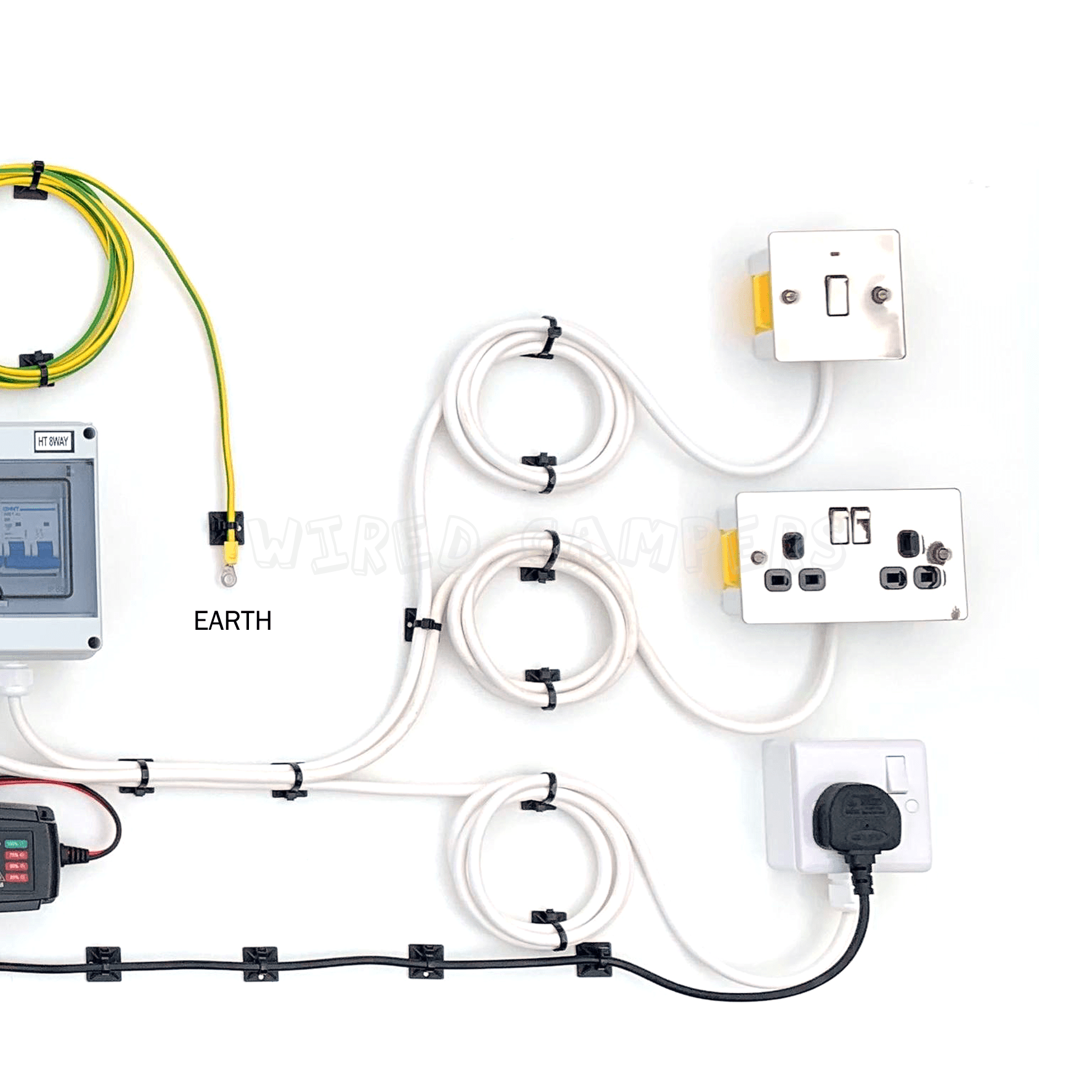 Complete Camper Van Electrical System - 12V Split Charge & 240V Mains - Wired Campers Limited