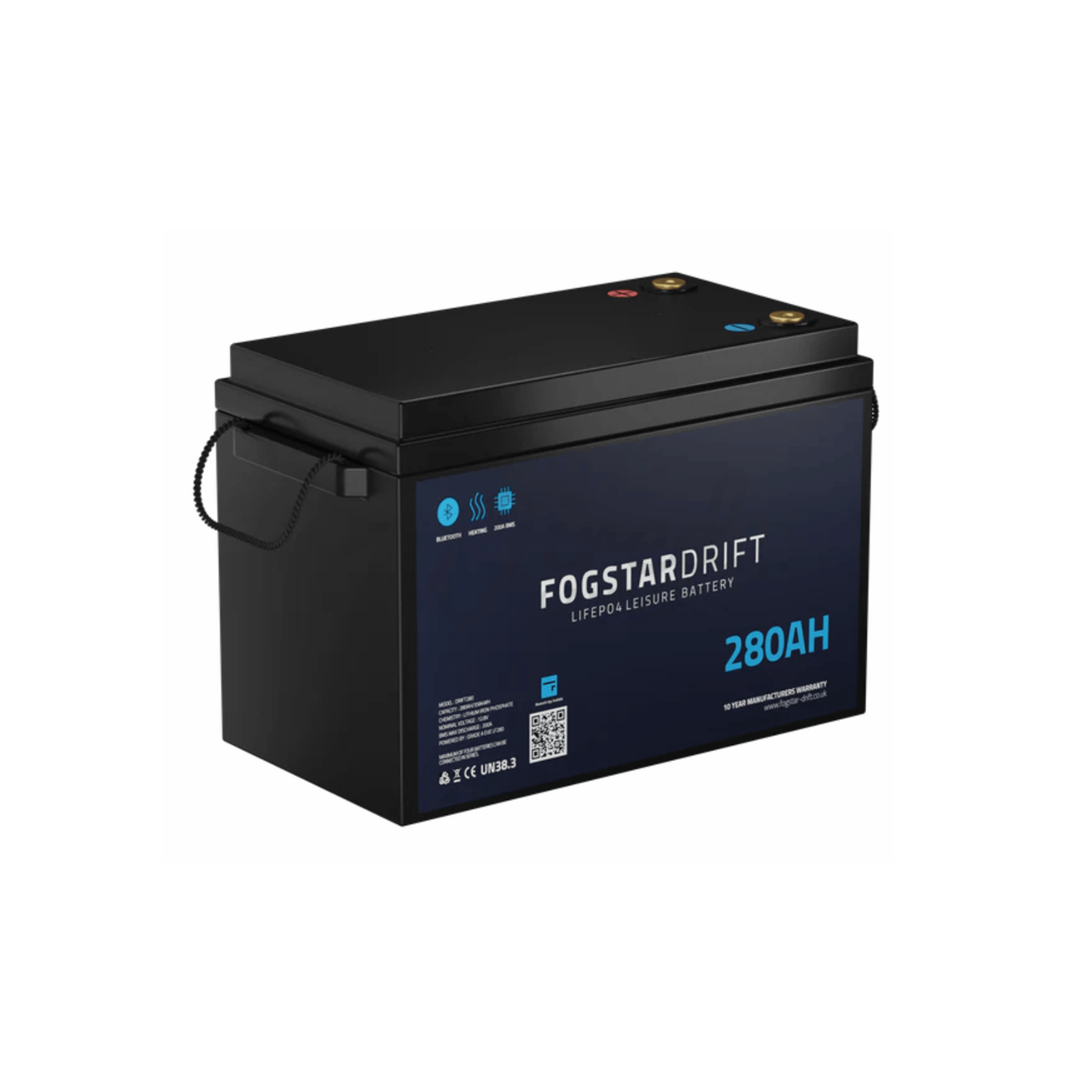 Fogstar Drift 12V 280AH Heated Lithium LiFePO4 Leisure Battery W/Bluetooth - Wired Campers Limited