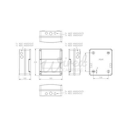 Lewden 8/55ENC 8 Module IP55 Consumer Unit Mains Enclosure - Wired Campers Limited