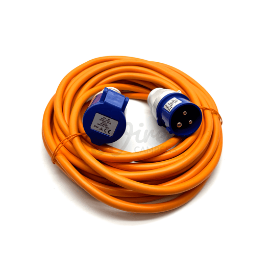 POWERPART 10M Camper Van Orange 16A Extension Leisure Hook Up Site Lead - Wired Campers Limited