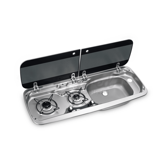 Dometic SMEV 9222 Burner Gas Hob & Right Hand Camper Van Sink - MO9222R