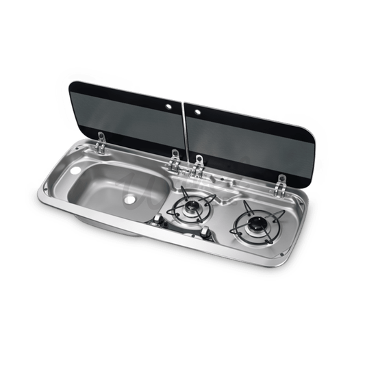 Dometic SMEV 9222 Burner Gas Hob & Left Hand Camper Van Sink - MO9222L