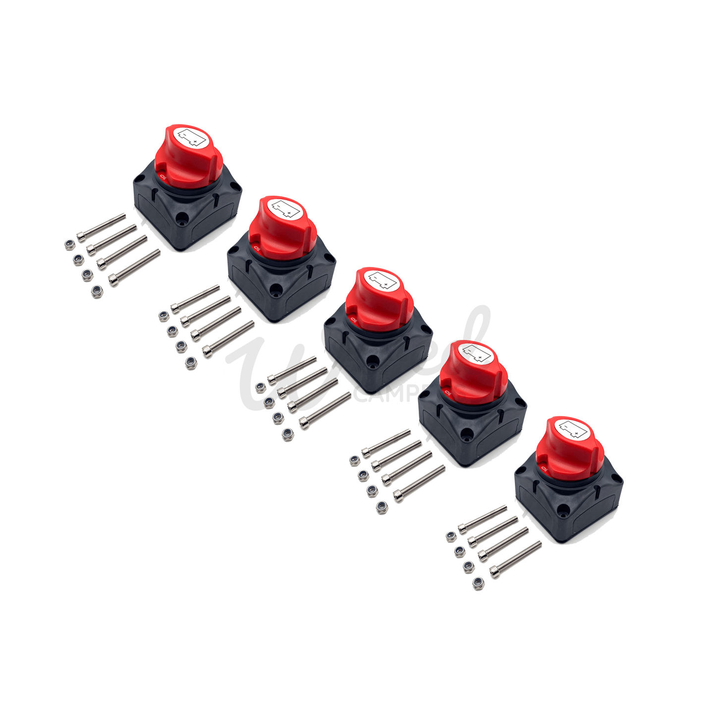 Trade 5 Pack - Removable Key Medium Duty 12V 275A Battery Power Isolator Kill Switch - Wired Campers Limited