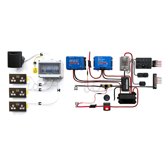 Victron Energy 30A DC/DC & 30A MPPT 12V & 240V Mains Hook Up Camper Van Kit - Wired Campers Limited