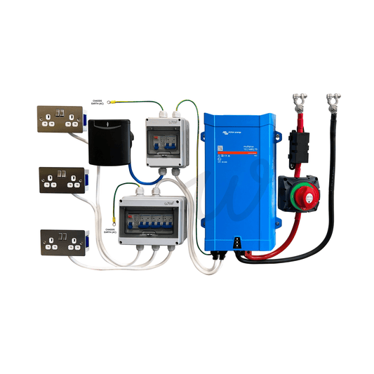 Victron Energy Multiplus 12/1600/70 On/Off Grid Camper Mains Wiring Kit - Wired Campers Limited