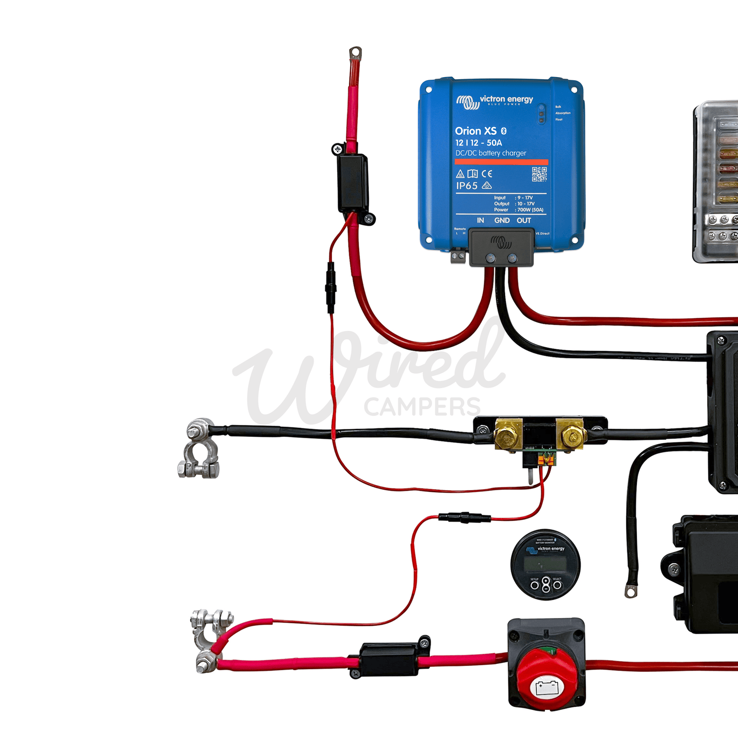 Victron Energy Orion XS 50A DC/DC High Current 12V Off Grid Camper Van Kit - Wired Campers Limited