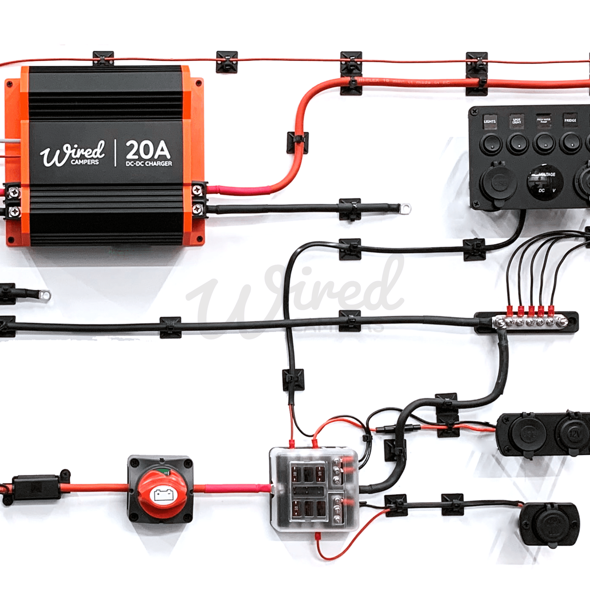 Wired Campers 20A DC - DC & 12V Accessory Complete Camper Van Kit - Wired Campers Limited