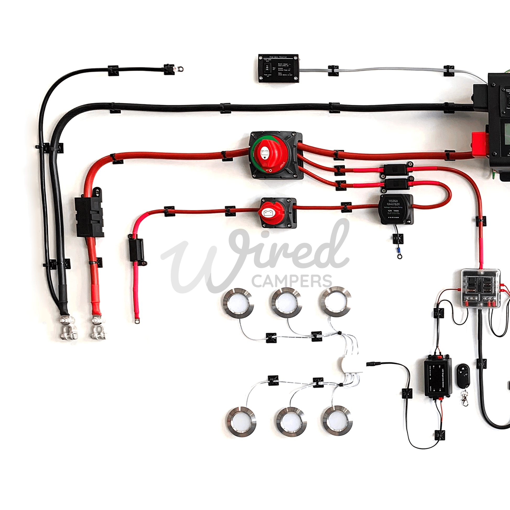 Wired Campers 3000W (3kW) Off - Grid 12V & 240V Mains Camper Van Electrical Kit - Wired Campers Limited