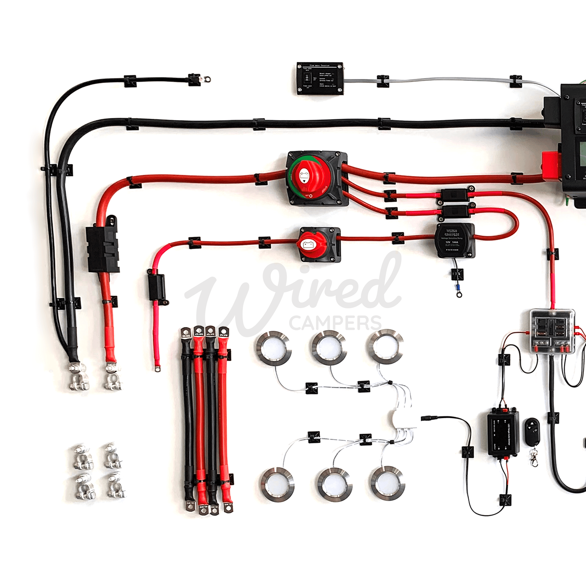 Wired Campers 3000W (3kW) Off - Grid 12V & 240V Mains Camper Van Electrical Kit - Wired Campers Limited