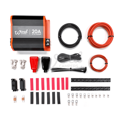 Wired Campers 3M/5M/10M DC - DC B2B 20A Battery To Battery Split Charge Kit - Standard & Smart Alternator