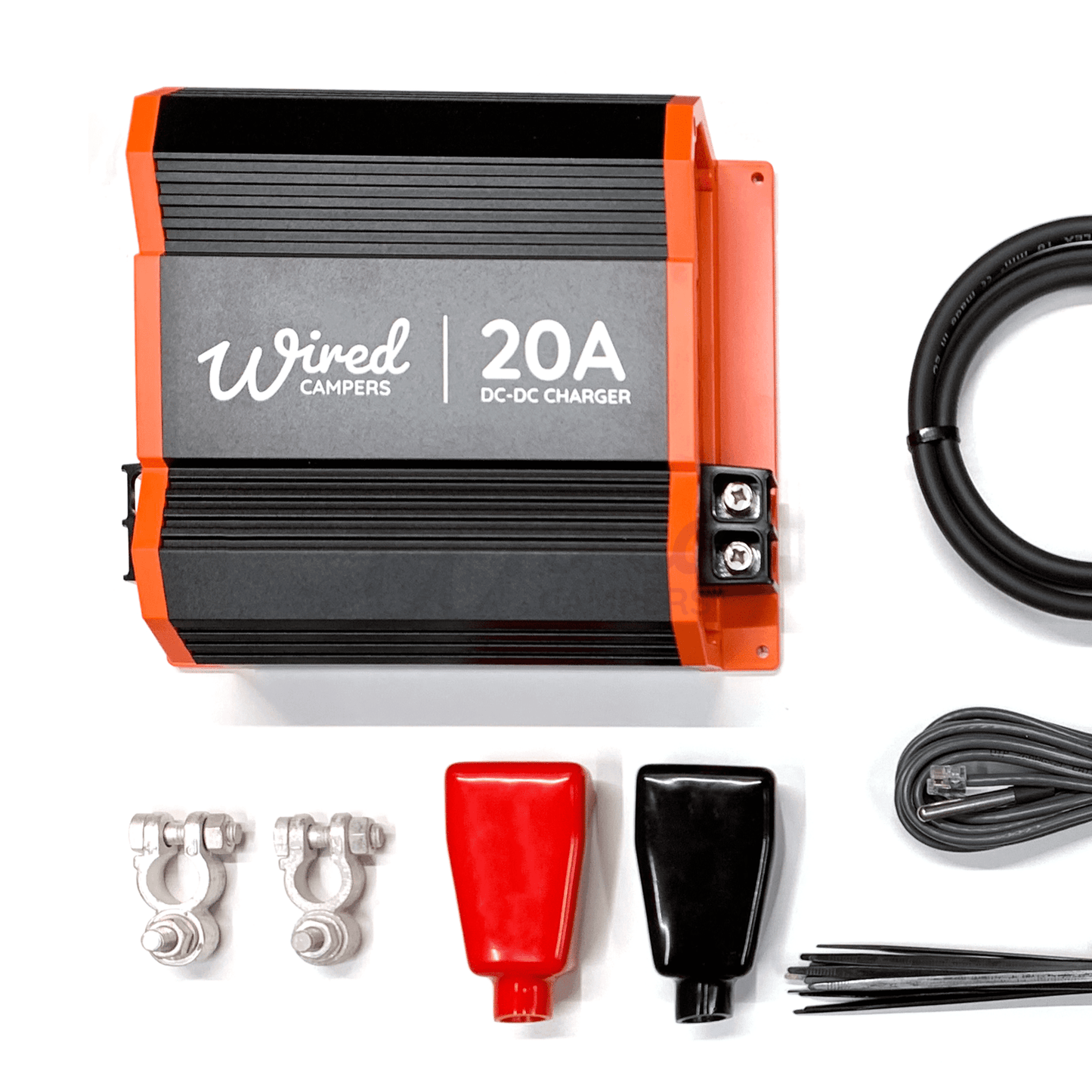 Wired Campers 3M/5M/10M DC - DC B2B 20A Battery To Battery Split Charge Kit - Standard & Smart Alternator