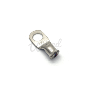 Wired Campers Limited 10mm 10 Pack - Copper Tube Crimp Ring Terminals 25mm² Cable Entry - 6mm/8mm/10mm/12mm Hole