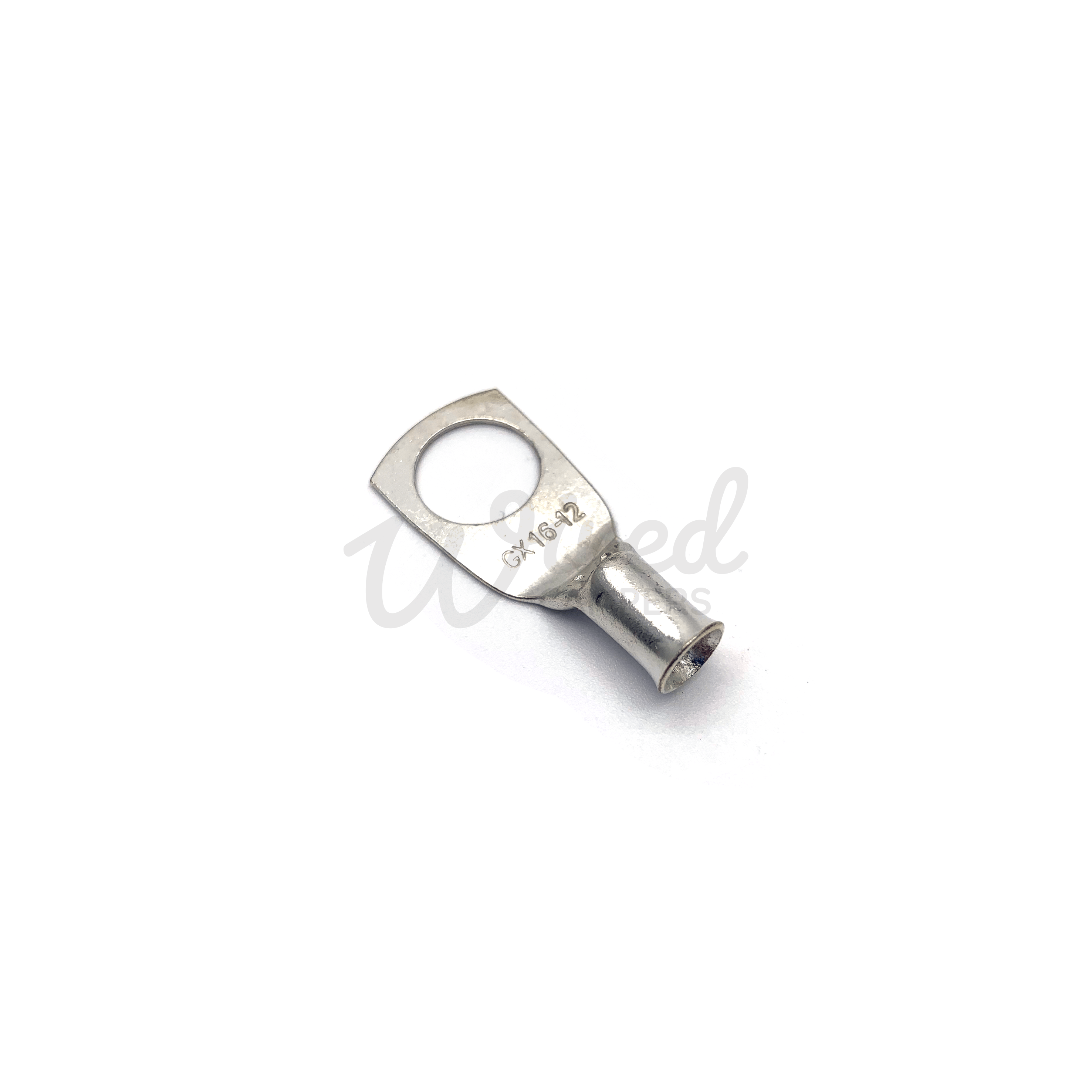 Wired Campers Limited 12mm 10 Pack - Copper Tube Crimp Ring Terminals 16mm² Cable Entry - 6mm/8mm/10mm/12mm Hole